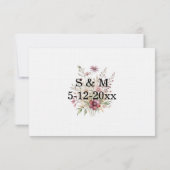 Spring Floral Wedding RSVP card (裏面)