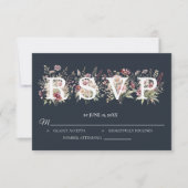 Spring Floral Wedding RSVP card (正面)