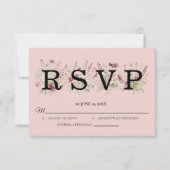 Spring Floral Wedding RSVP card (正面)