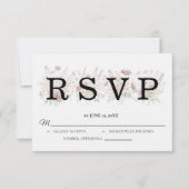 Spring Floral Wedding RSVP card (正面)