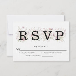 Spring Floral Wedding RSVP card