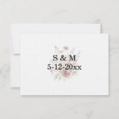 Spring Floral Wedding RSVP card (裏面)