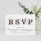 Spring Floral Wedding RSVP card (スタンド正面)