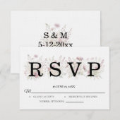Spring Floral Wedding RSVP card (正面/裏面)