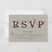 Spring Floral Wedding RSVP card (正面)