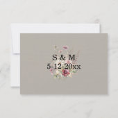 Spring Floral Wedding RSVP card (裏面)