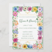 Spring Floral Wildflower Wedding Invitation  招待状 (正面)