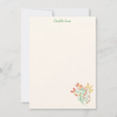 Spring Floral Wildflowers Personalized Stationery サンキューカード (正面)