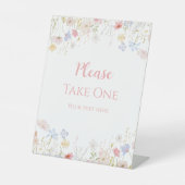 Spring Floral Wildflowers Please take one 台座サイン (正面)