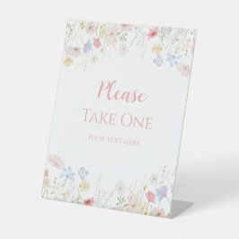 Spring Floral Wildflowers Please take one 台座サイン
