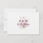 Spring Floral Wine Wedding RSVP card (裏面)