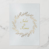 Spring Floral & Wreath Monogram - Pearl White 箔招待状 (裏面)