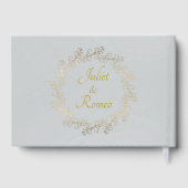 Spring Floral & Wreath Monogram - Silver ゲストブック (裏面)