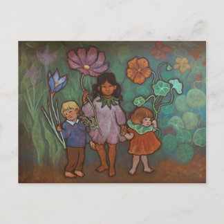 Spring Flower Fairies postcard シーズンポストカード