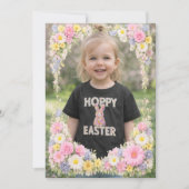 Spring Flower Happy Easter Personalized Photo 招待状 (正面)