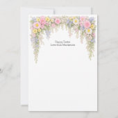 Spring Flower Happy Easter Personalized Photo 招待状 (裏面)