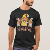 Spring Flower Love with Beautiful Funny Gnomes in Tシャツ (正面)
