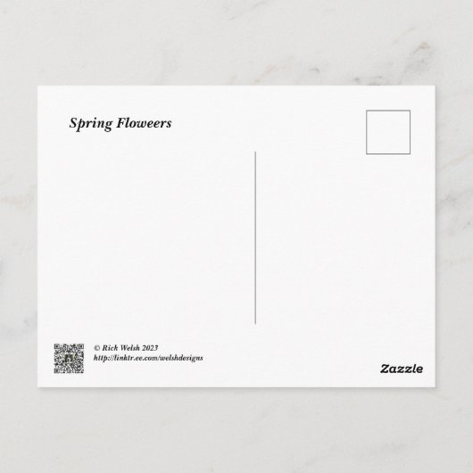 Spring flowers ポストカード (裏面)