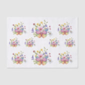 Spring Flowers & Butterflies Decoupage 薄葉紙 (正面)