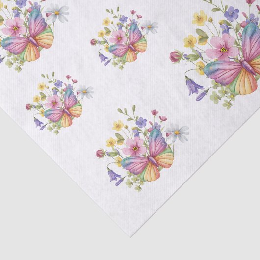 Spring Flowers & Butterflies Decoupage 薄葉紙 (詳細)