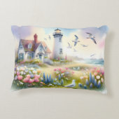 Spring Flowers by Lighthouse Coastal Cottage アクセントクッション (裏面)