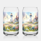 Spring Flowers by Lighthouse Coastal Cottage ガラス缶 (裏面)