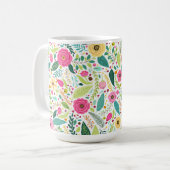 Spring flowers coffee cup コーヒーマグカップ (正面左)
