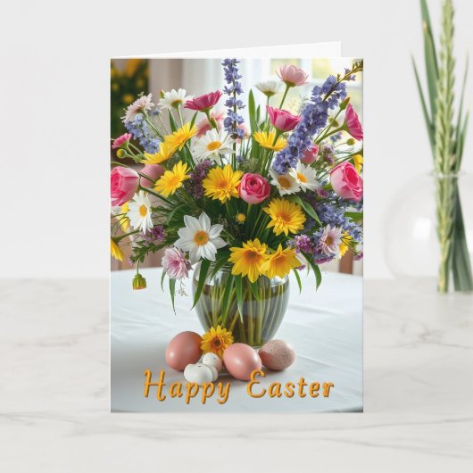 Spring Flowers Easter Card シーズンカード (正面)