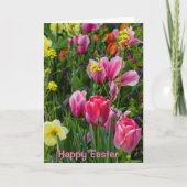 Spring Flowers Easter Greeting Card カード (正面)