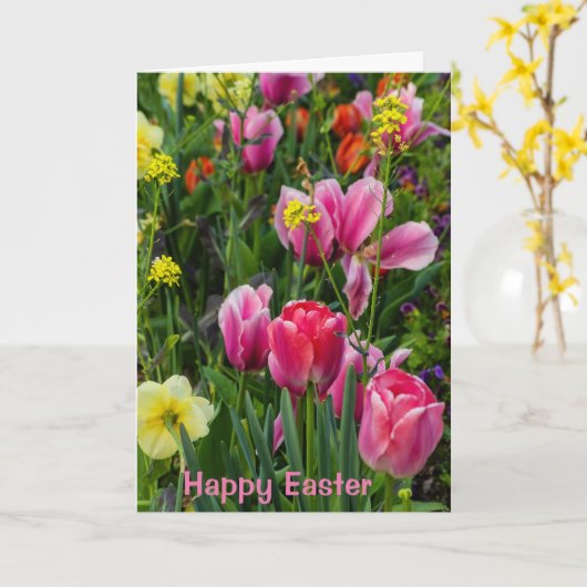 Spring Flowers Easter Greeting Card カード (黄色い花)
