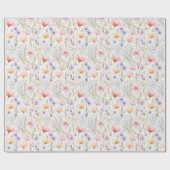 Spring Flowers Garden Gift Wrapping Paper Nature ラッピングペーパー (フラット)