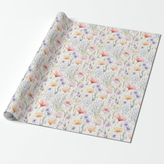 Spring Flowers Garden Gift Wrapping Paper Nature ラッピングペーパー (アンロールド)