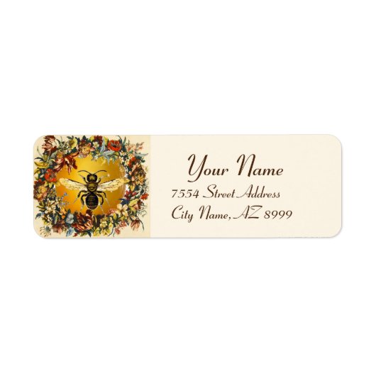 SPRING FLOWERS HONEY BEE ,BEEKEEPER ラベル (正面)