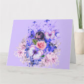 Spring Flowers in Bloom with Butterflies カード (裏面)