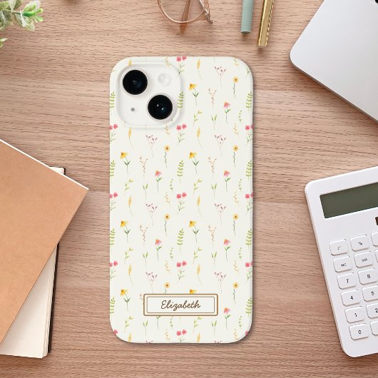 Spring flowers in yellow watercolor Case-Mate iPhoneケース