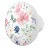 Spring Flowers & Leaves Pattern セラミックノブ (右)