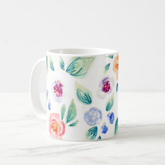 Spring Flowers mug コーヒーマグカップ (正面左)