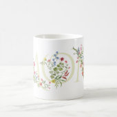 Spring Flowers Pretty MOM to BE baby shower コーヒーマグカップ (中央)