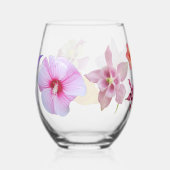 Spring Flowers Stemless Wine Glass ステムなしワイングラス (裏面)