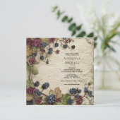 Spring Foliage Rustic Wedding Invitation 招待状 (スタンド正面)
