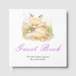 Spring Fox Baby Shower Guest Book ゲストブック