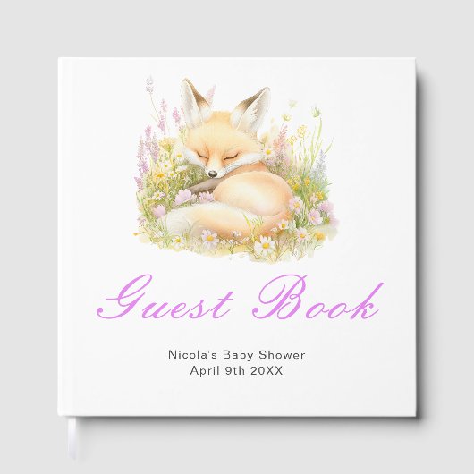 Spring Fox Baby Shower Guest Book ゲストブック (正面)