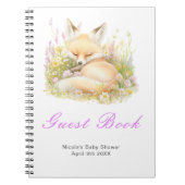Spring Fox Baby Shower Guest Book ノートブック (正面)