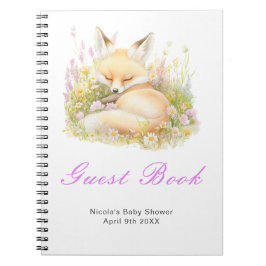 Spring Fox Baby Shower Guest Book ノートブック