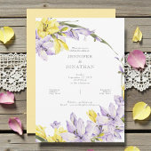 Spring Freesia Wreath Wedding Invitation 招待状