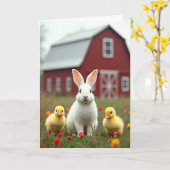 Spring Friends Farm Scene Card カード (黄色い花)