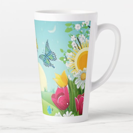 Spring Garden3 カフェラテマグ (右)