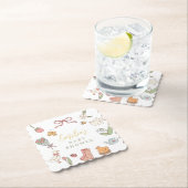 Spring Garden Animals Baby Shower ペーパーコースター (インサイチュ)