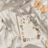 Spring Garden Animals Baby Shower Invitation 招待状