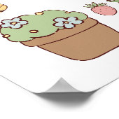 Spring Garden Animals Baby Shower Welcome Sign ポスター (角)